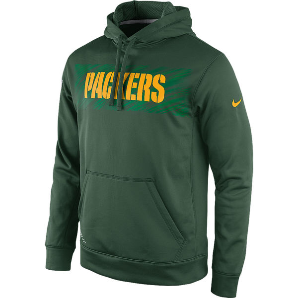 Men Green Bay Packers Nike KO Speed Wordmark Performance Hoodie Green